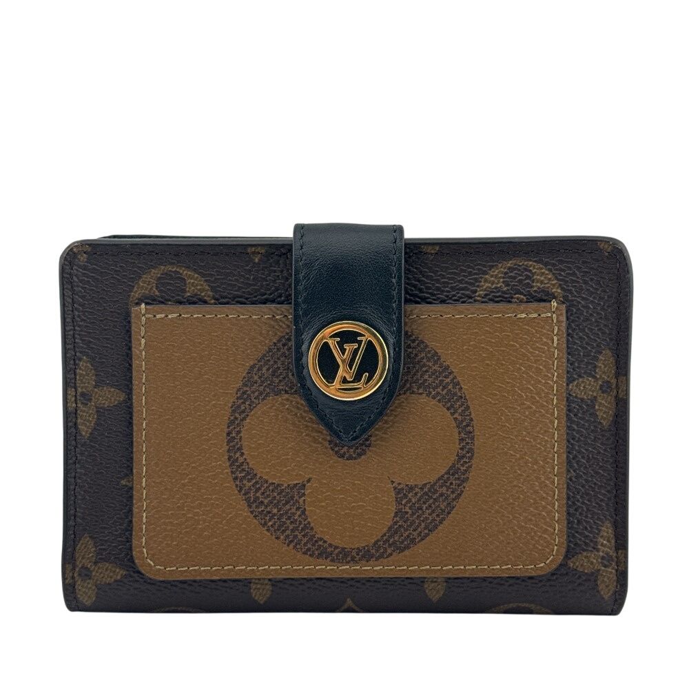 Louis Vuitton Portefeuille Juliette Giant Monogram Reverse Bifold Wallet Leather