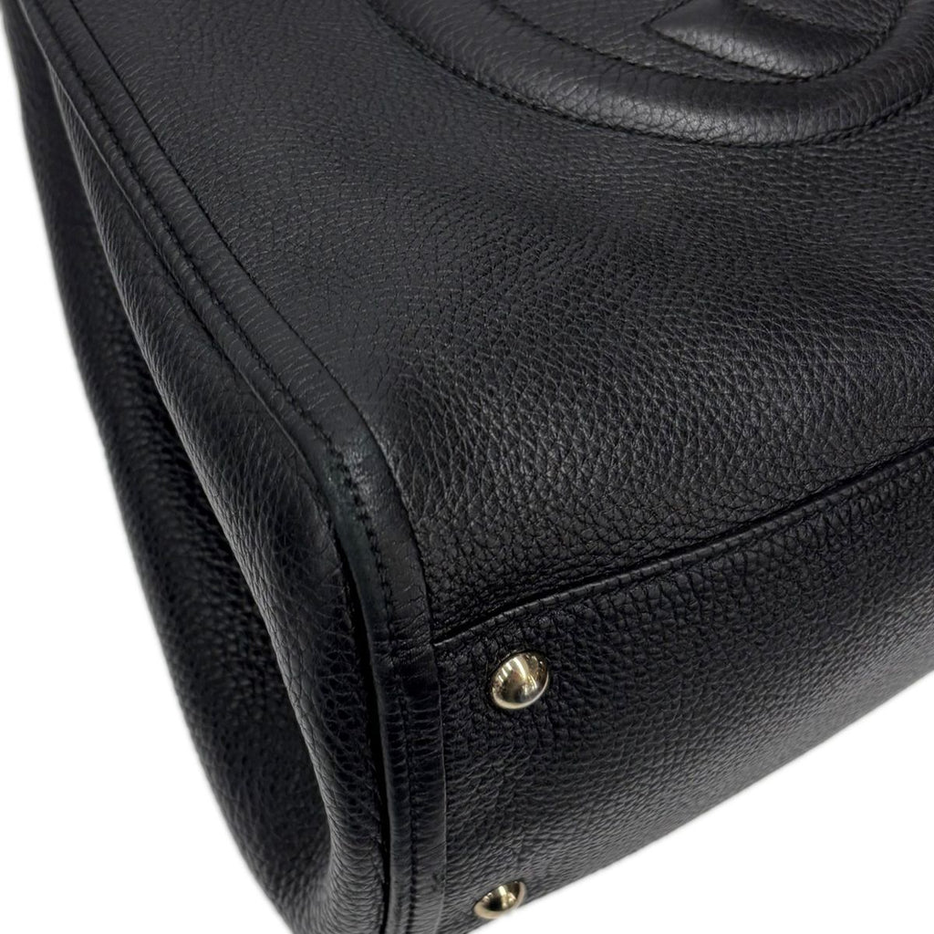 Gucci Tote Leather Black GG Soho Cellarius Fringe Tassel — view 5