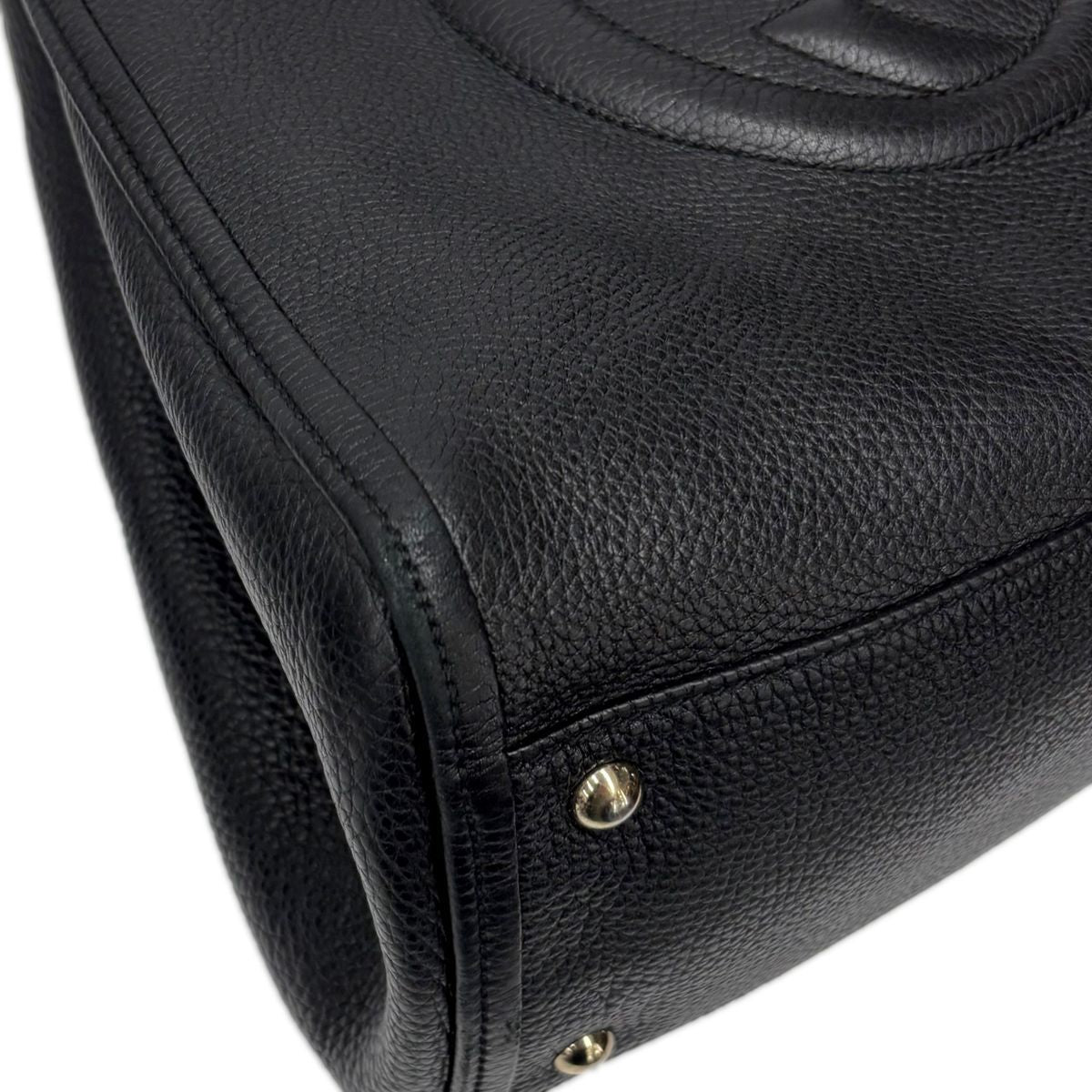 Gucci Tote Leather Black GG Soho Cellarius Fringe Tassel — view 5