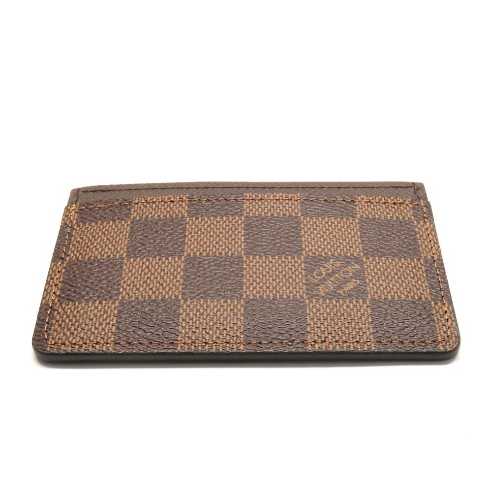Louis Vuitton Damier Ebene Card Holder Sample — view 5