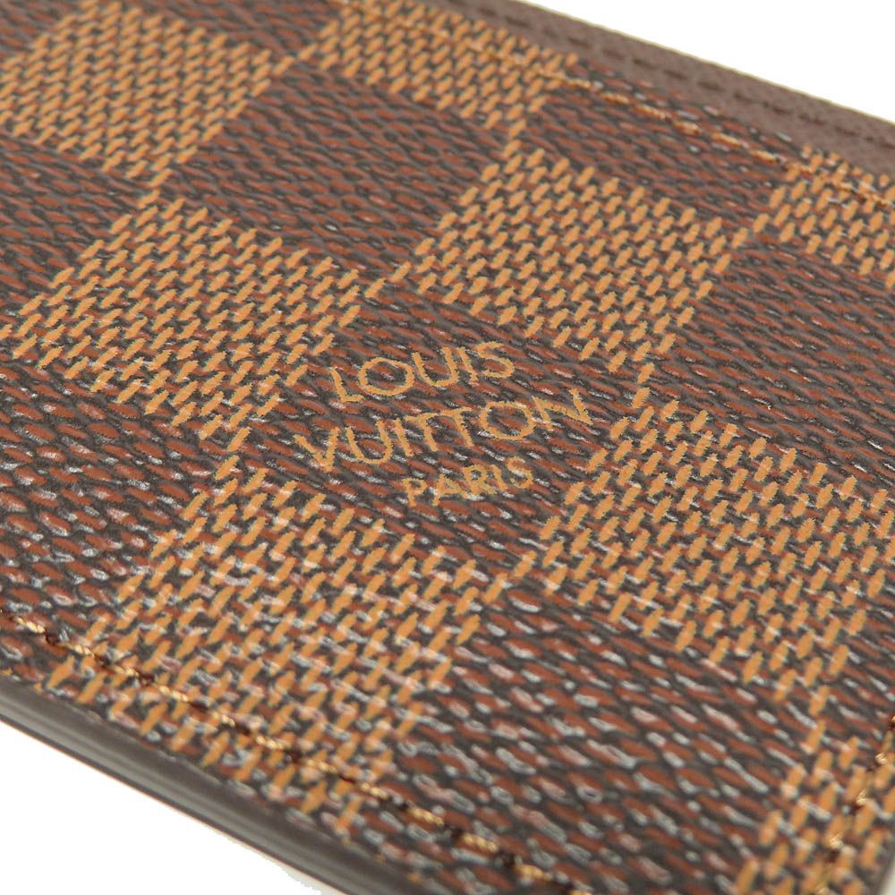 Louis Vuitton Damier Ebene Card Holder Sample — view 6