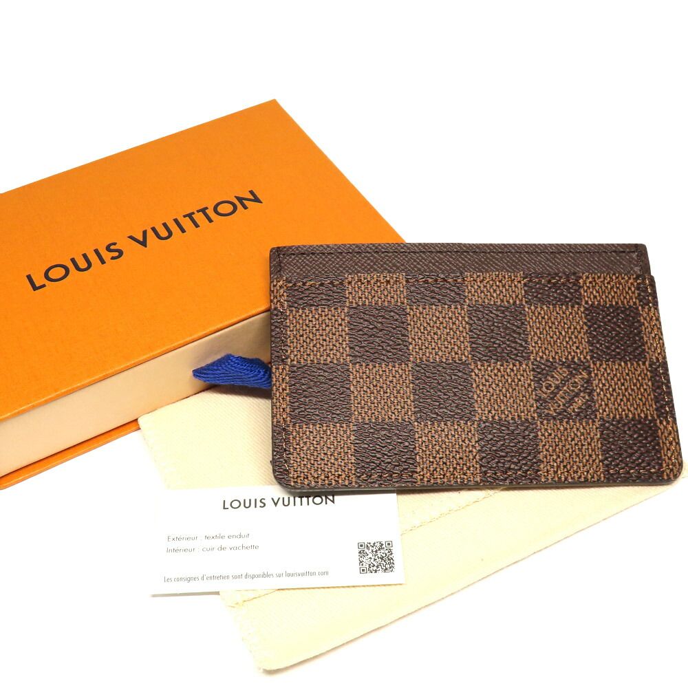 Louis Vuitton Damier Ebene Card Holder Sample — view 8