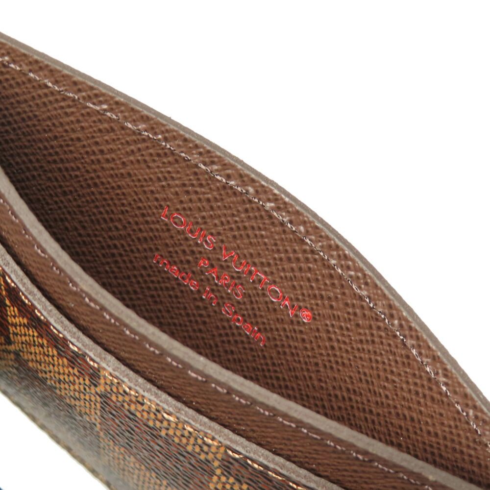 Louis Vuitton Damier Ebene Card Holder Sample — view 7