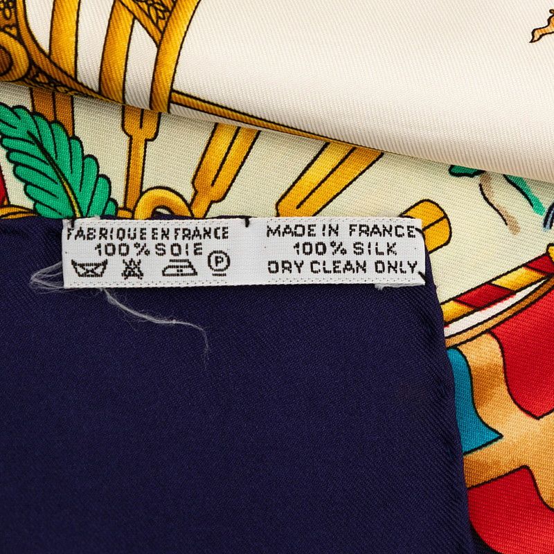 Hermes Carre 90 Voiles de Lumiere Scarf Oversized Navy Multicolor Silk — view 9