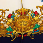 Hermes Carre 90 Voiles de Lumiere Scarf Oversized Navy Multicolor Silk — view 8