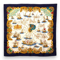 Hermes Carre 90 Voiles de Lumiere Scarf Oversized Navy Multicolor Silk