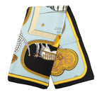 Hermes Carre 90 Grand Apparat Dressed Up Horse Scarf Large Black Blue Silk — view 2