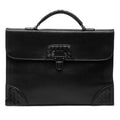 Bottega Veneta Intrecciato Business Briefcase Black Leather 1