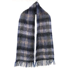 Loewe Mohair Wool Blend Scarf Check Jacket Blue 32 — view 4