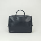 Hermes Plume Dog 38 Tote Box Calf Blue Indigo Blueindigo Navy Silver Handbag