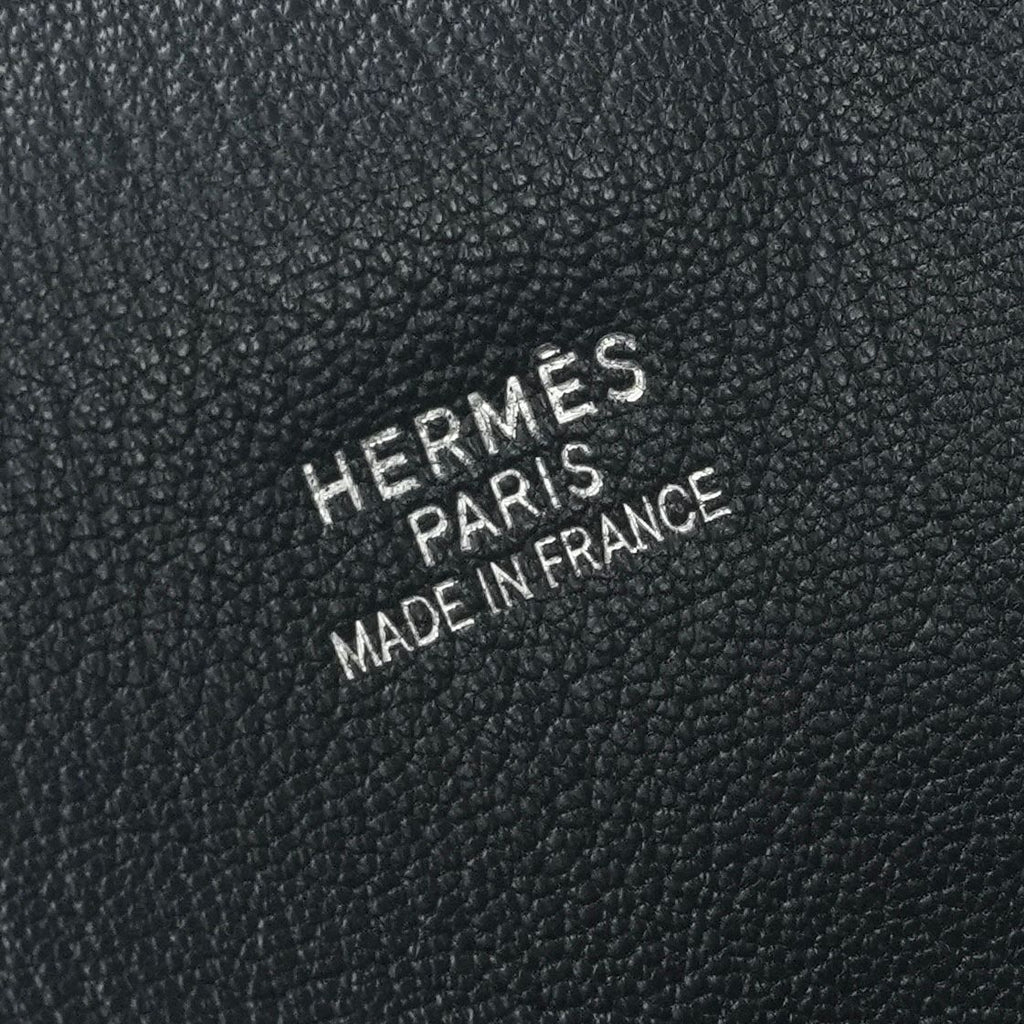 Hermes Plume Dog 38 Tote Box Calf Blue Indigo Blueindigo Navy Silver Handbag — view 7