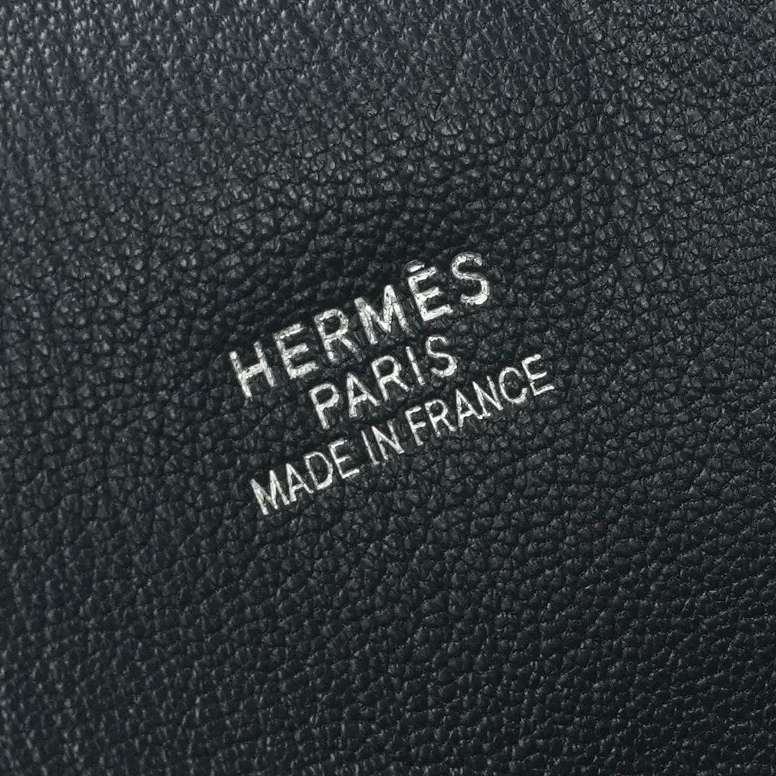 Hermes Plume Dog 38 Tote Box Calf Blue Indigo Blueindigo Navy Silver Handbag — view 7