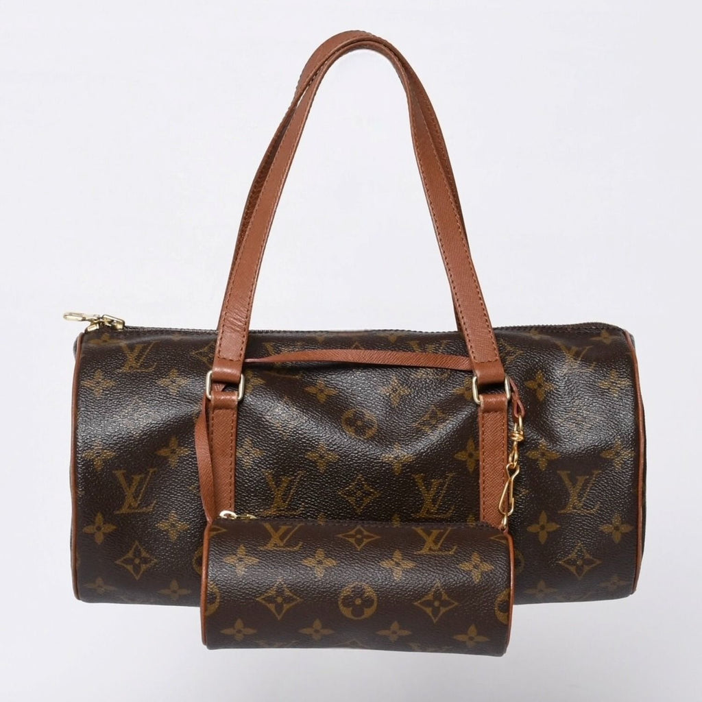 Louis Vuitton Papillon 30 Handbag Monogram Leather Brown Gold 4