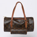 Louis Vuitton Papillon 30 Handbag Monogram Leather Brown Gold 4