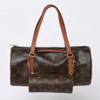 Louis Vuitton Papillon 30 Handbag Monogram Leather Brown Gold 4