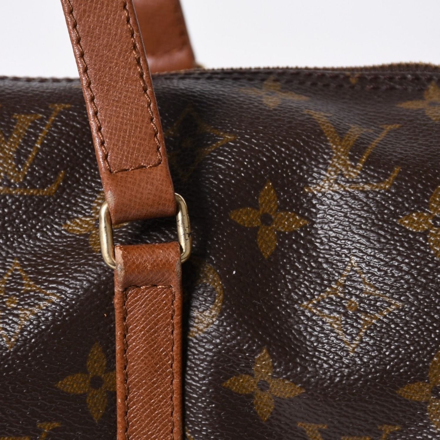 Louis Vuitton Papillon 30 Handbag Monogram Leather Brown Gold 4 — view 5
