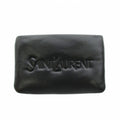 Saint Laurent Paris Coin Purse Logo Lambskin Black