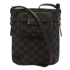 Loewe Pockets Shoulder Bag All Over Pattern Brown