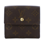 Louis Vuitton Porte-Monnaie Cles Monogram Wallet Trifold Brown