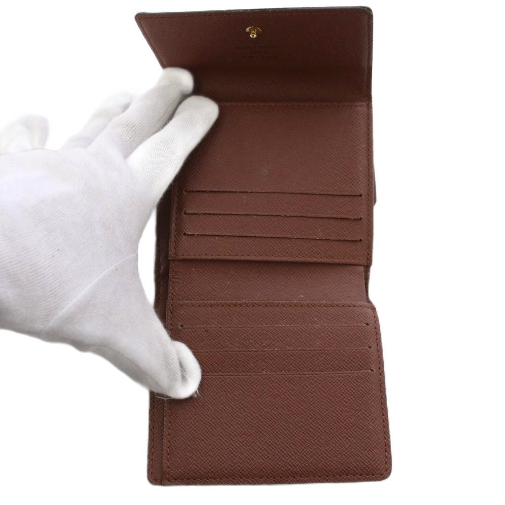Louis Vuitton Porte-Monnaie Cles Monogram Wallet Trifold Brown — view 6