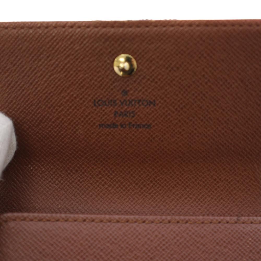 Louis Vuitton Porte-Monnaie Cles Monogram Wallet Trifold Brown — view 5