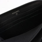 Chanel Wallet Caviar Leather CC Logo Zip Around Black — view 8