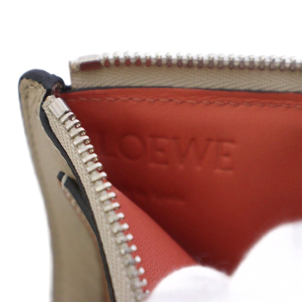 Loewe Coin Case Card Fragment Leather Beige — view 4