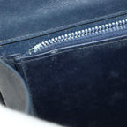Gucci GG Supreme Interlocking Shoulder Bag Leather White Navy — view 8