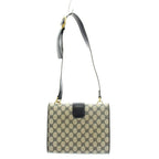 Gucci GG Supreme Interlocking Shoulder Bag Leather White Navy — view 2