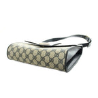 Gucci GG Supreme Interlocking Shoulder Bag Leather White Navy — view 5