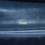 Gucci GG Supreme Interlocking Shoulder Bag Leather White Navy — view 3