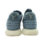 Louis Vuitton Fast Lane Line Monogram Denim Sneakers 6.5 Blue — view 3