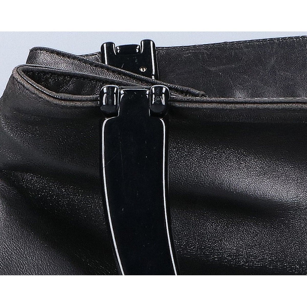 Prada Nappa Plastic Handle Leather Handbag — view 9