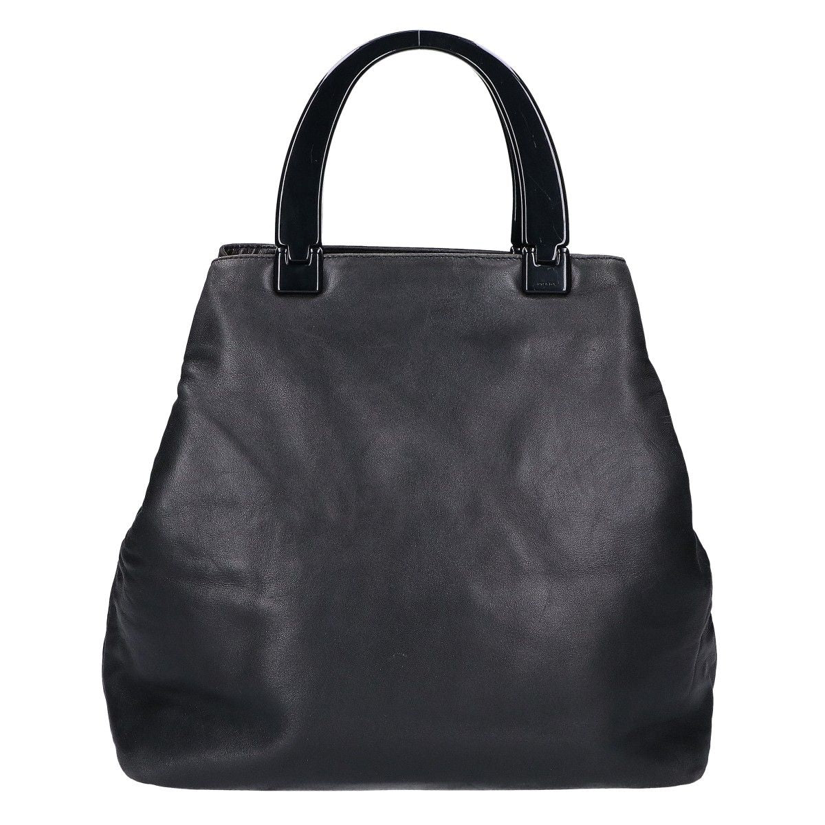 Prada Nappa Plastic Handle Leather Handbag — view 3