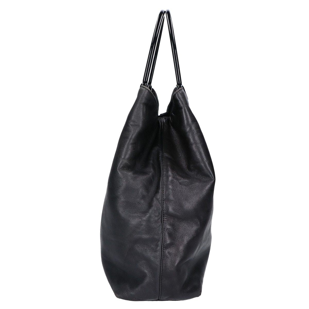 Prada Nappa Plastic Handle Leather Handbag — view 4