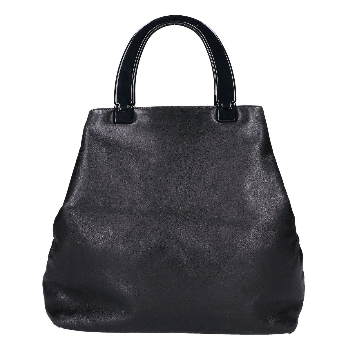 Prada Nappa Plastic Handle Leather Handbag