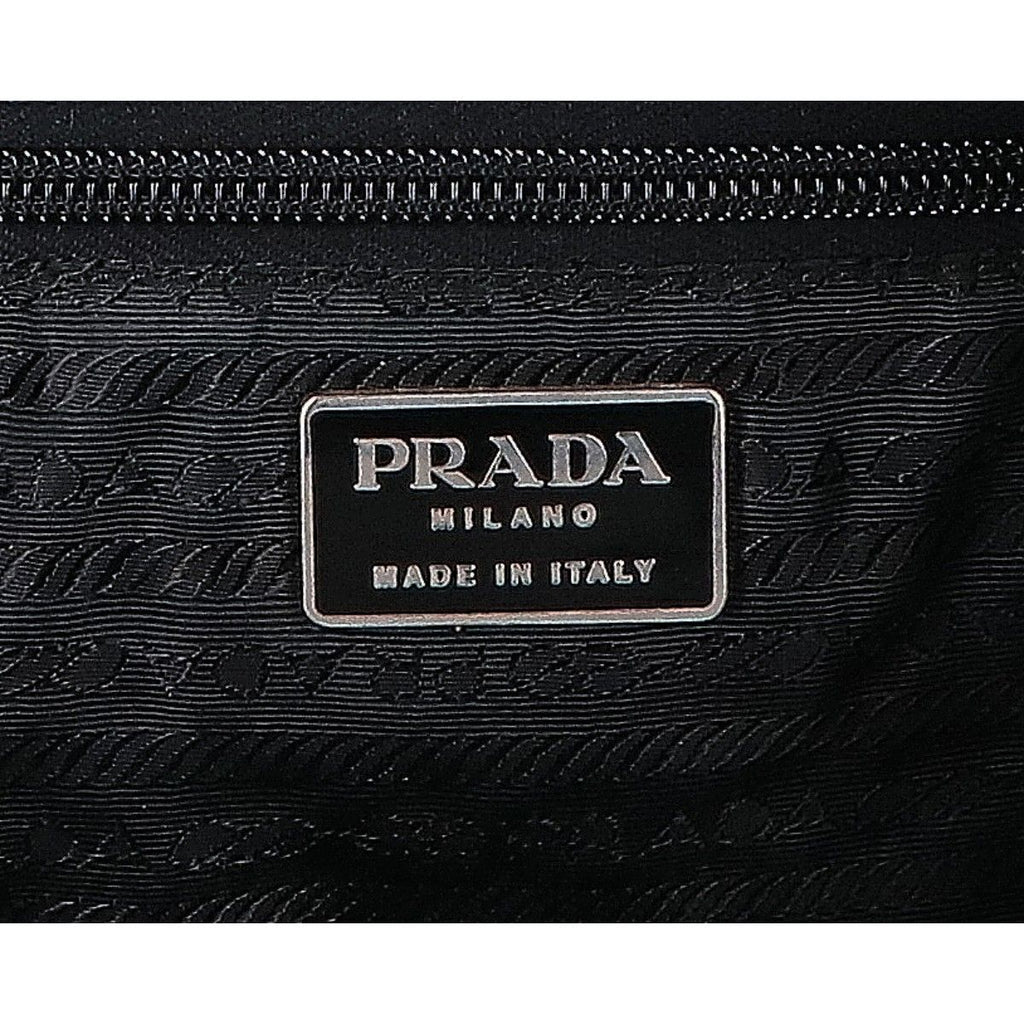 Prada Nappa Plastic Handle Leather Handbag — view 7