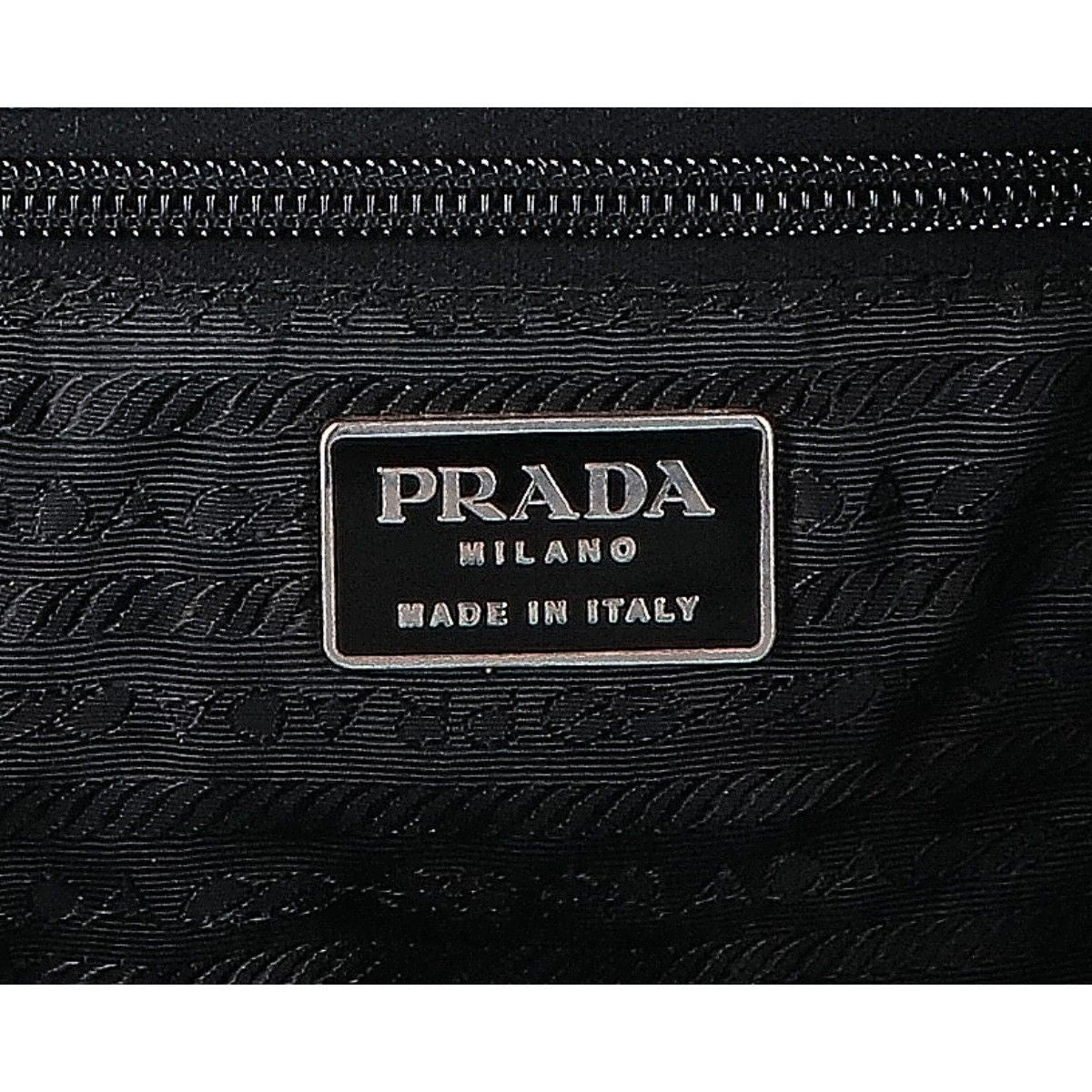 Prada Nappa Plastic Handle Leather Handbag — view 7