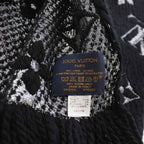 Louis Vuitton Echarpe Logo Mania Shine Monogram Scarf Black Silver TK — view 6