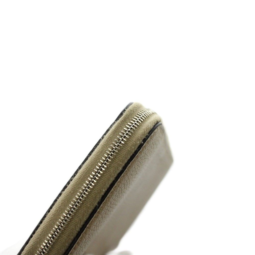 Celine Wallet Zip Around Coin Purse Leather Beige — view 5