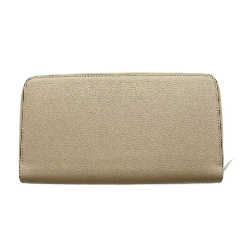 Celine Wallet Zip Around Coin Purse Leather Beige — view 2
