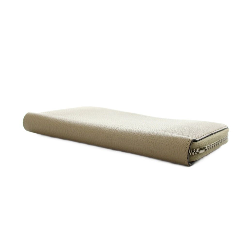 Celine Wallet Zip Around Coin Purse Leather Beige — view 4