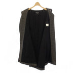 Chanel Chesterfield Long Border Pattern Camellia Silk Black White YT Shoulder — view 4