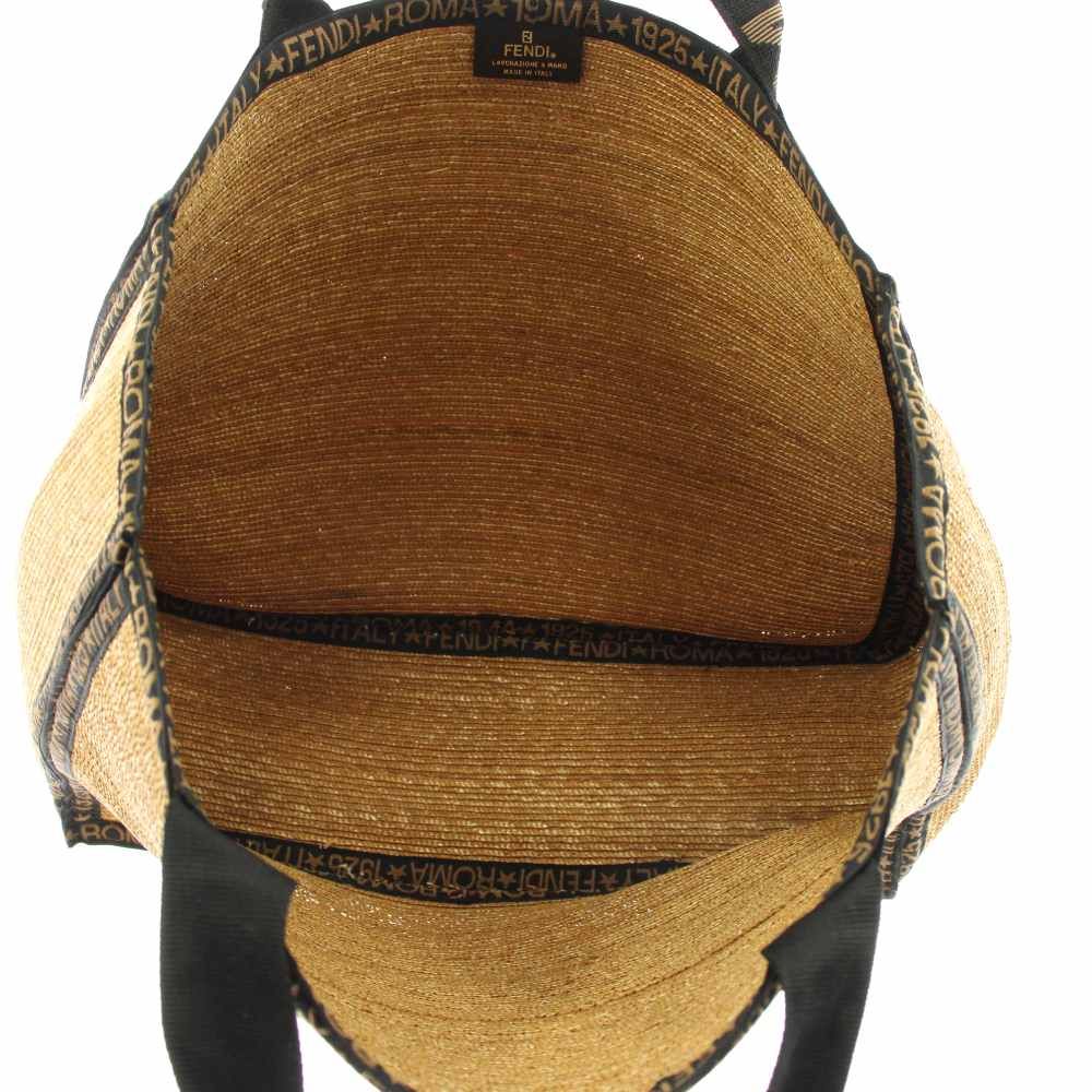 Fendi Basket Tote Logo Beige Black — view 6