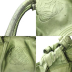 Loewe Nappa Aire Tote Anagram Leather Metallic Green YT — view 8