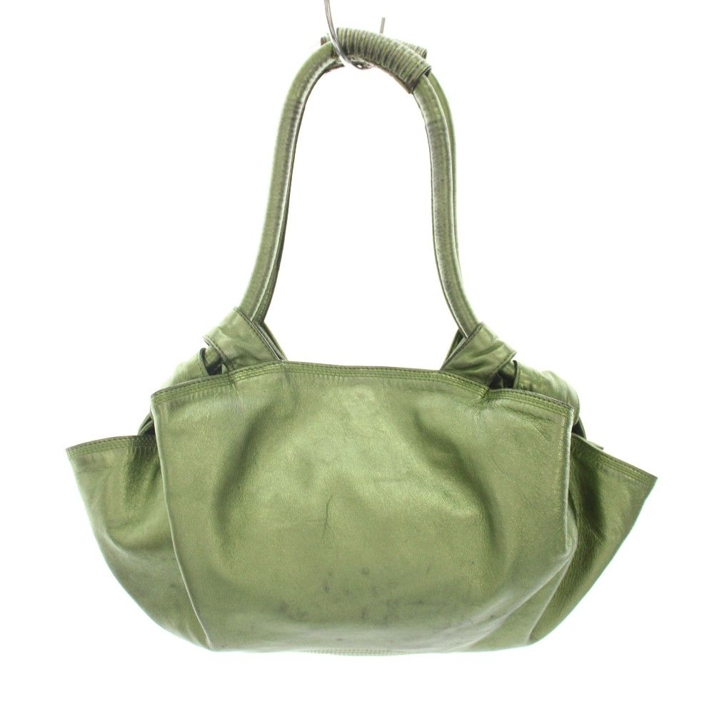Loewe Nappa Aire Tote Anagram Leather Metallic Green YT — view 3