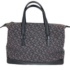Loewe Handbag All Over Pattern Logo Leather Canvas Black — view 2