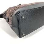 Loewe Handbag All Over Pattern Logo Leather Canvas Black — view 7