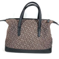 Loewe Handbag All Over Pattern Logo Leather Canvas Black