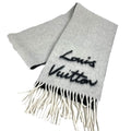 Louis Vuitton Scarf Fluffy Gram Wool White